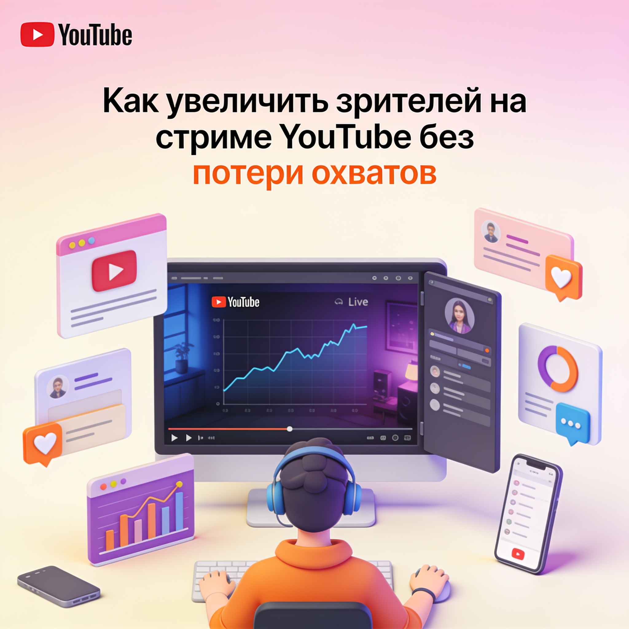 Как увеличить зрителей на стриме YouTube без потери охватов