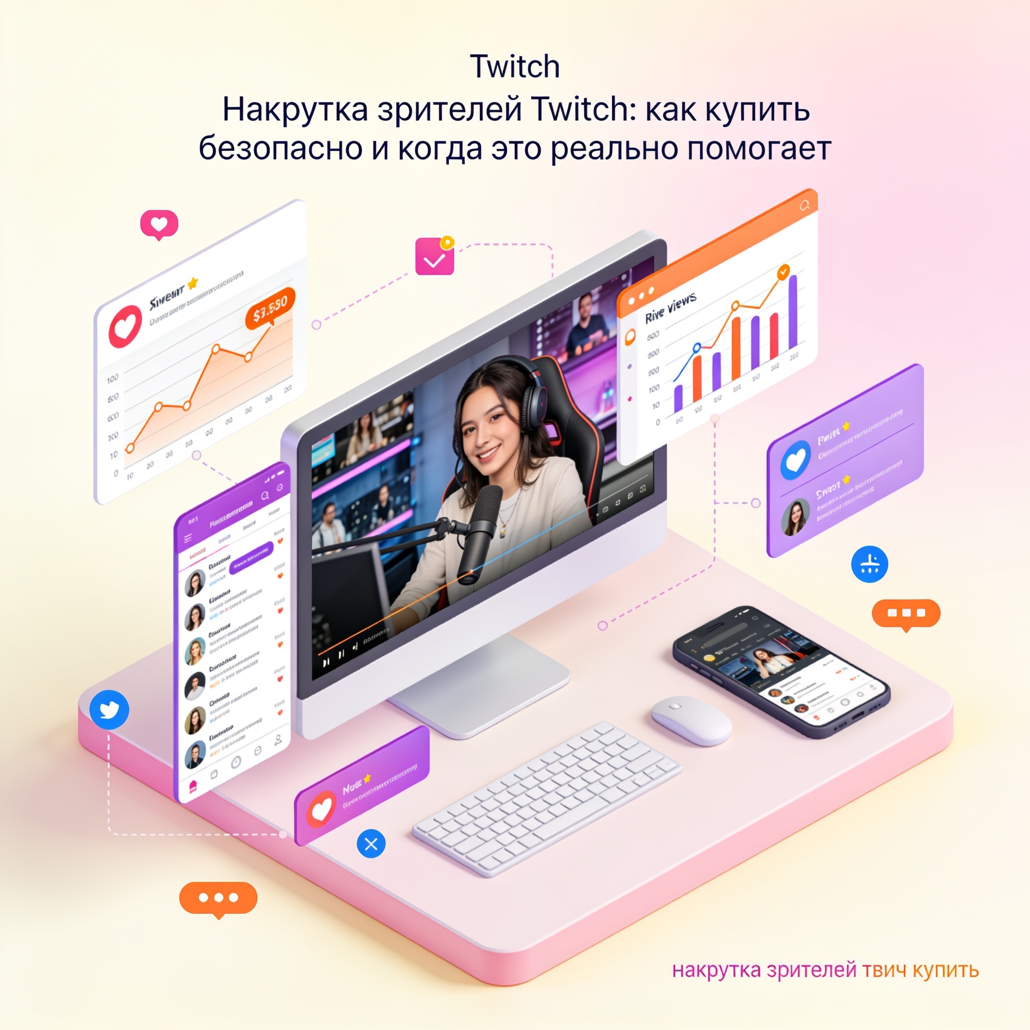 Накрутка зрителей Twitch: как купить безопасно и когда это реально помогает